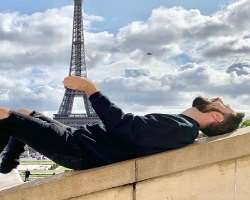 He loves travelling and visited Eiffel Tower, Paris in October 2019.